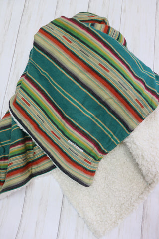 Navajo Serape Sherpa Blanket