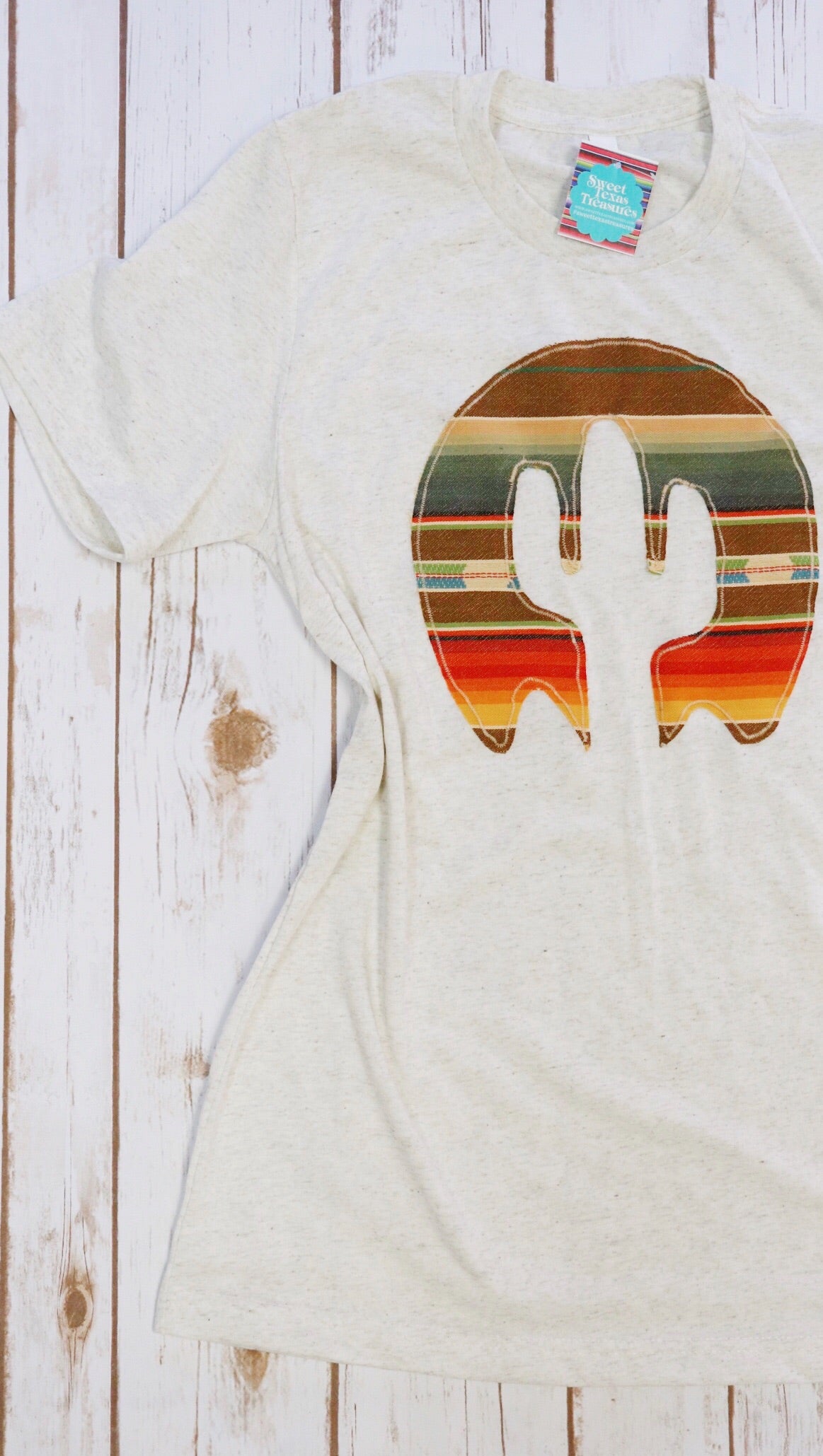 Sol Horizon Cactus Oatmeal Tee