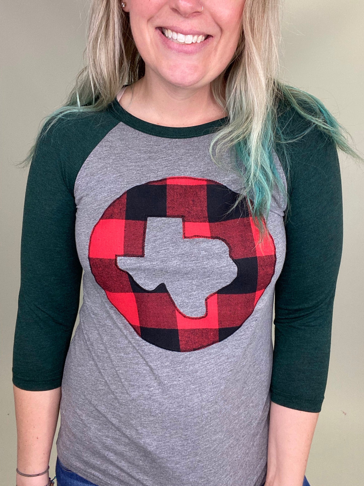 Buffalo Plaid Raglan Tee