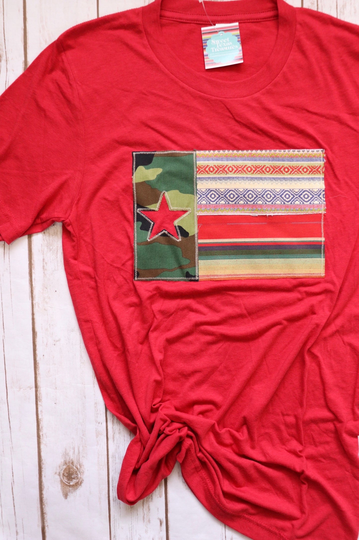 Camo Verano Salsa Texas Flag Tee