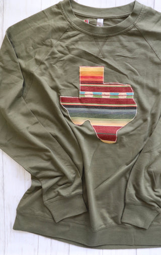 Sangria Serape Olive Pullover