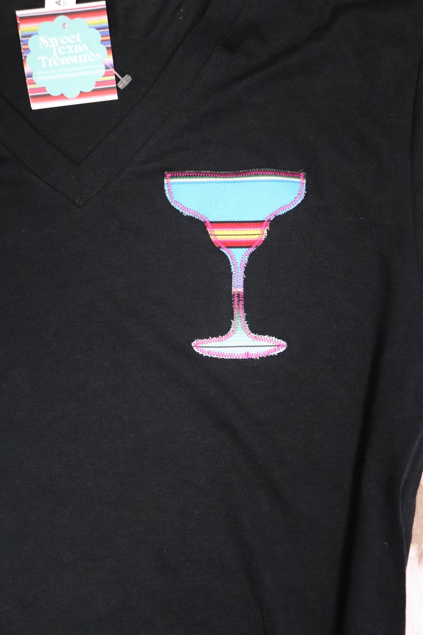 Agave Blue Serape Margarita Glass Tee