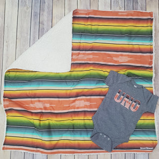Playa Serape Sherpa Blanket