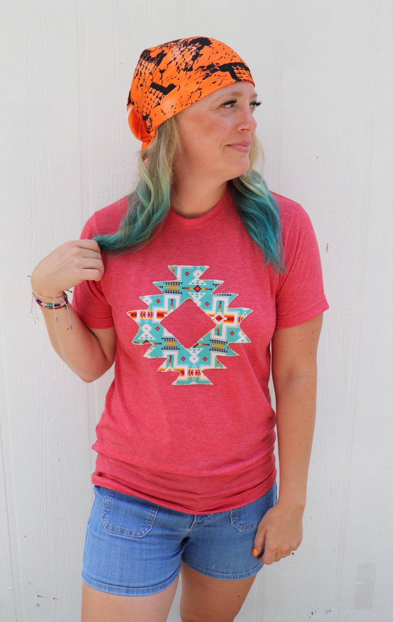 Blaze Turquoise Crew Neck Tee