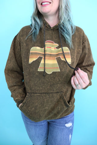 Mojave Brown Acid Wash Premium Hoodie