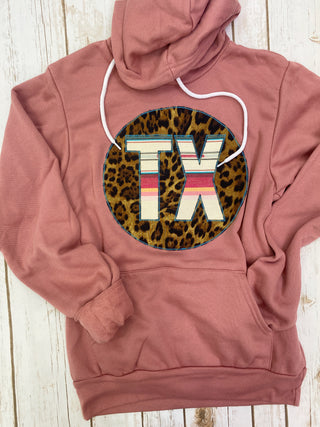 Dulce Big Cat TX Mauve Hoodie