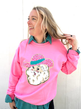 Sassy Western Santa Pullover