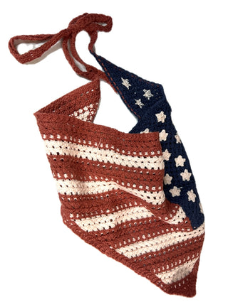 USA Crochet Flag Bandana