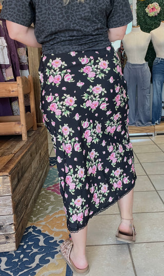 Midnight Garden Midi Skirt