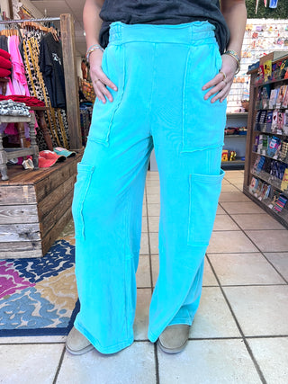 Weekend Wash Cargo Pants [Turquoise]