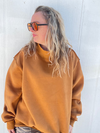 Camel Mockneck Pullover