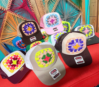 *True Treasure* Granny Square Foam Trucker Hat