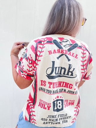 Baseball Junkie Feed Sack Top