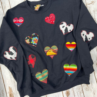 All Over Heart Pullover [Red]