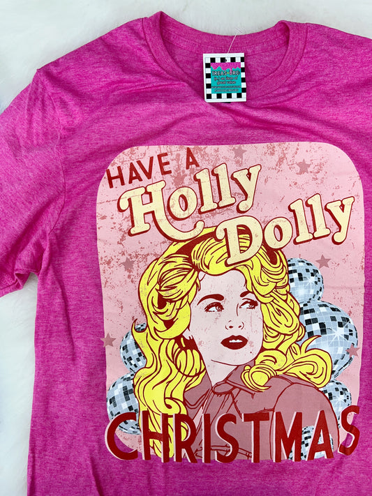 Holly Dolly Disco Christmas Tee