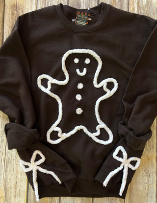 Gingerbread Man Bow Pullover