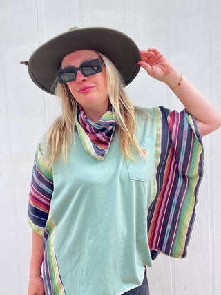 Noche Carhartt Reworked Poncho Top [Sage]