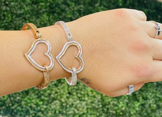Heart Bangle Bracelet