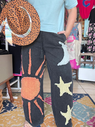 Celestial Day and Night Denim Pants