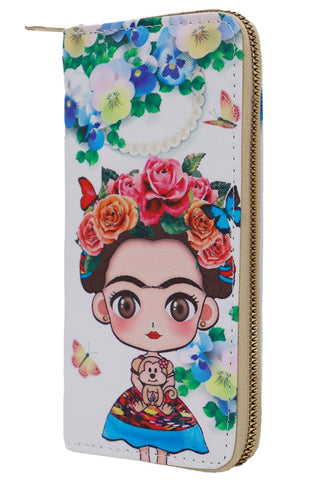 Frida Kahlo Cartoon Wallet