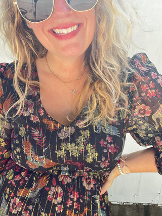 Fall in Bloom Maxi Dress