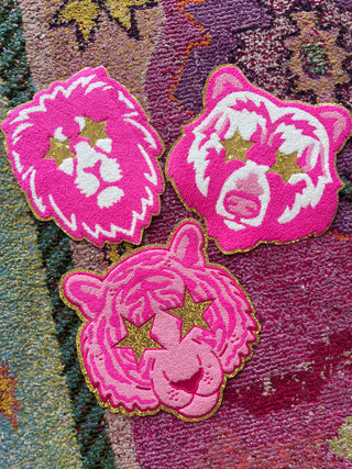 Pink Game Day Chenille Patches