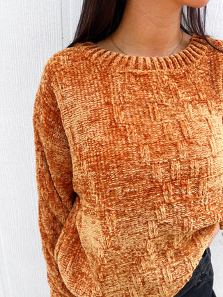 Golden Hour Chenille Sweater Top