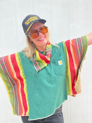 Guacamole Carhartt Reworked Poncho Top