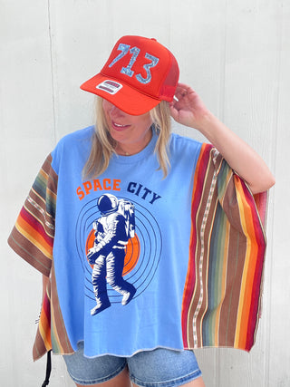 Space City Sol Serape Poncho