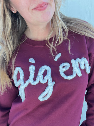 Custom Yarn Bow Pullover