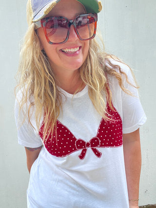 Knot Your Average Bikini Top Tee [Red]