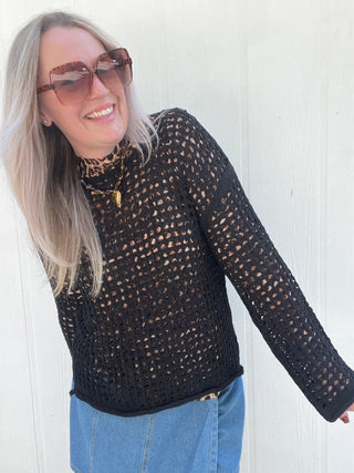 Black Diamond Sweater Top