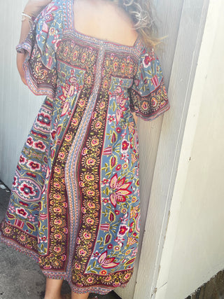 Harvest Moon Floral Midi Dress