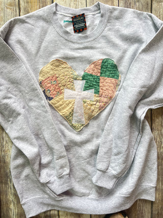 *Made New* God is Love Quilted Pullover