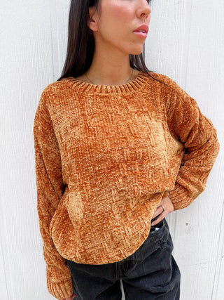 Golden Hour Chenille Sweater Top