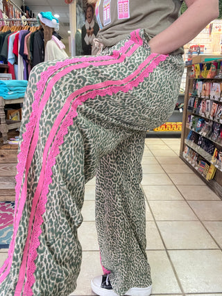 Wild & Laced Trouser Pants [Pink]