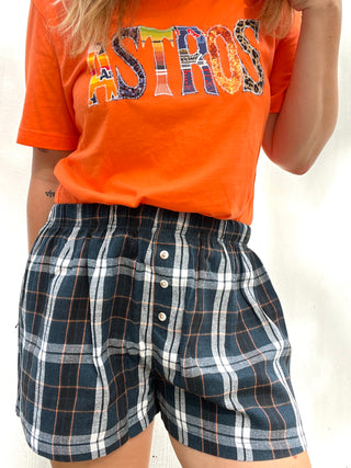 Plaid Perfection Flannel Boxer Shorts [Navy]