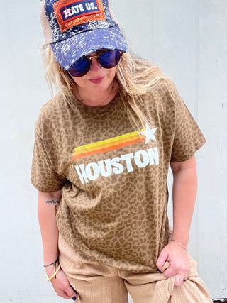 Retro Houston Baseball Tee – Customizable Unisex Game Day Shirt