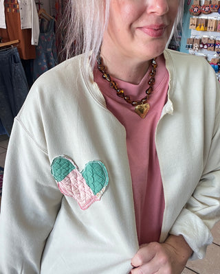 *True Treasure* Amen Quilted Cardigan [Medium]