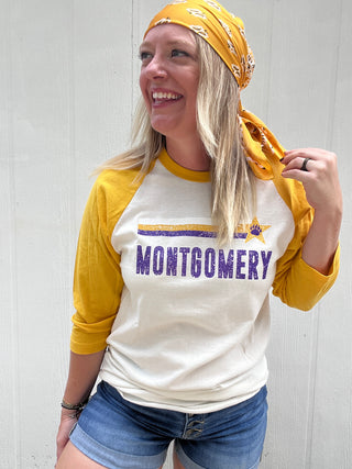 Retro Montgomery Baseball Tee