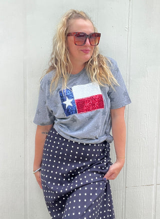 Texas Flag Sequin Tee