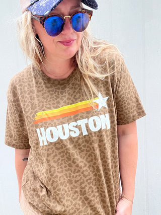 Retro Houston Baseball Tee – Customizable Unisex Game Day Shirt