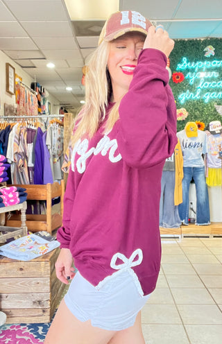Custom Yarn Bow Pullover