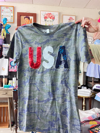 USA Sequin Tee