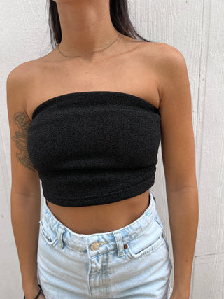 Noir Metallic Tube Top