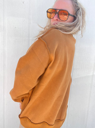 Camel Mockneck Pullover