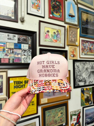 Hot Girls Grandma Hobbies Embroidered Trucker Hat