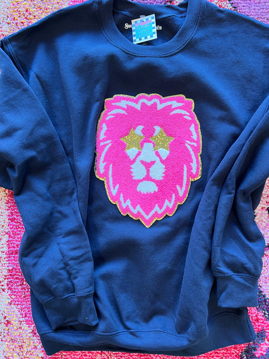 Lions Chenille Patch Pullover