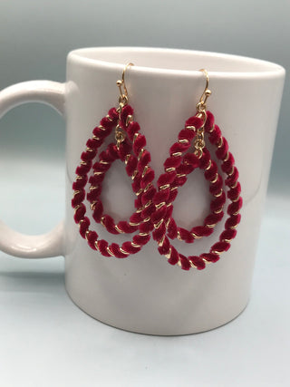 Maroon & Proud Teardrop Earrings