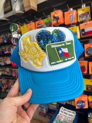 Welcome to Texas Layered Trucker Hat [Blue]